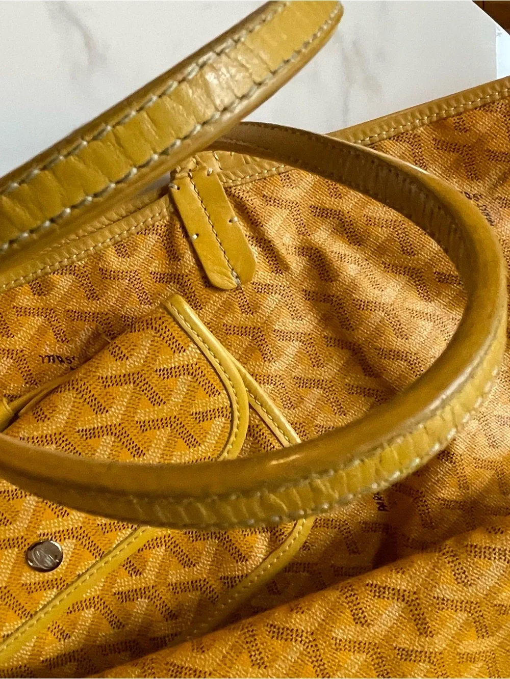 Authentic Goyard Saint Louis Tote Coated Canvas PM